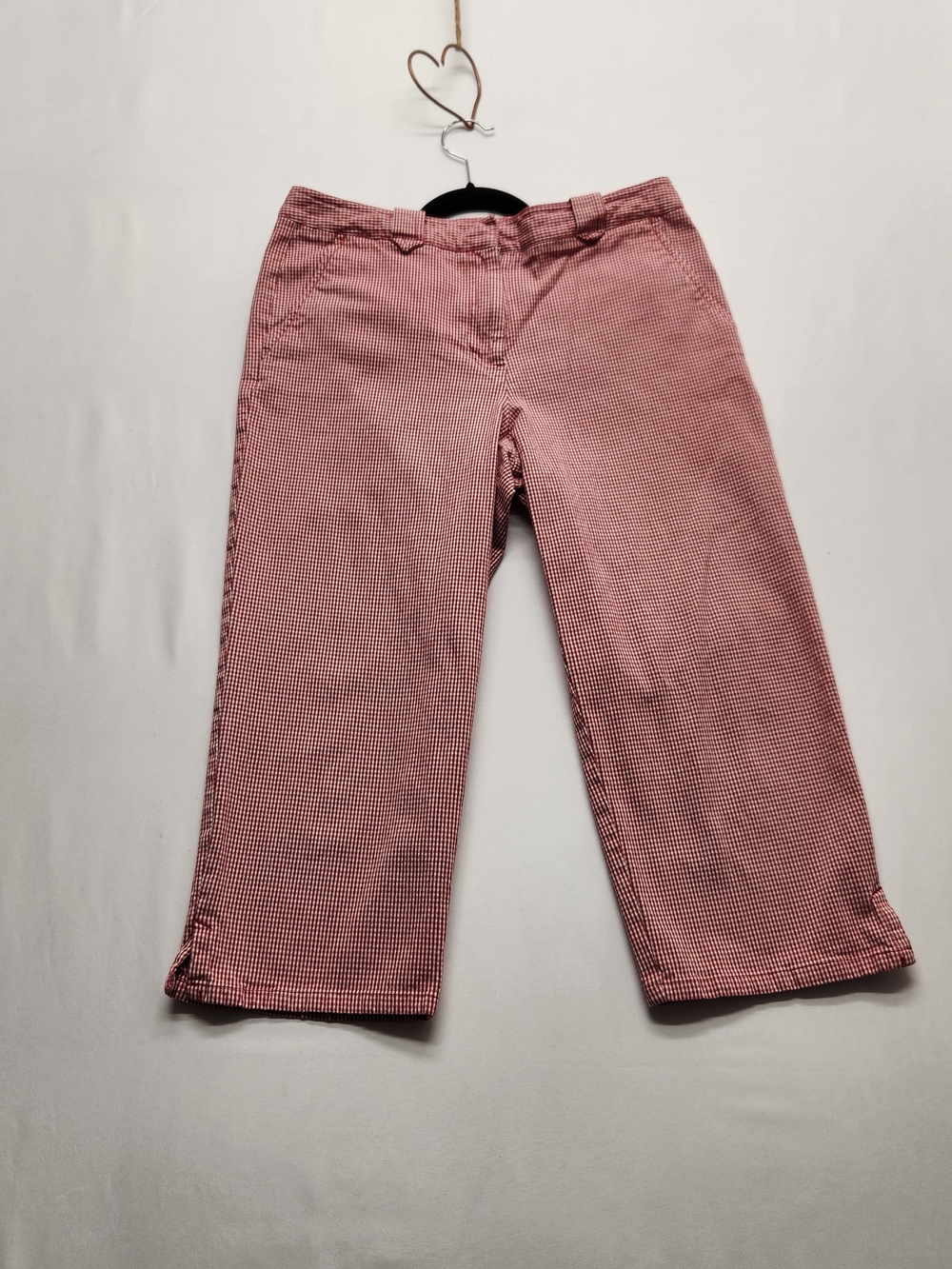 ⭐️Vintage Villager y2K Liz Claiborne Red Gingham Plaid Wide Leg Crop Pants